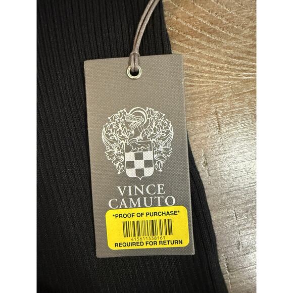 NWT Vince Camuto Black High Mock Neck Ruffle Sleeve Blouse Top Size Medium NEW - Picture 7 of 14